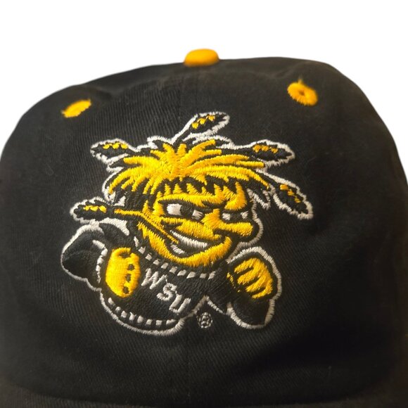 Wichita State Shockers Black Yellow Adjustable Baseball Cap WSU USED - Picture 13 of 16